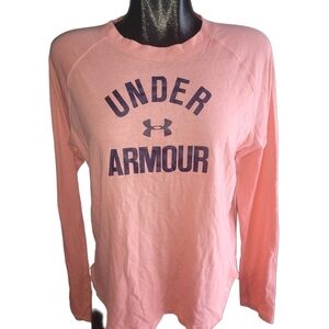 Under Armour Salmon Pink Long Sleeve Top Size M